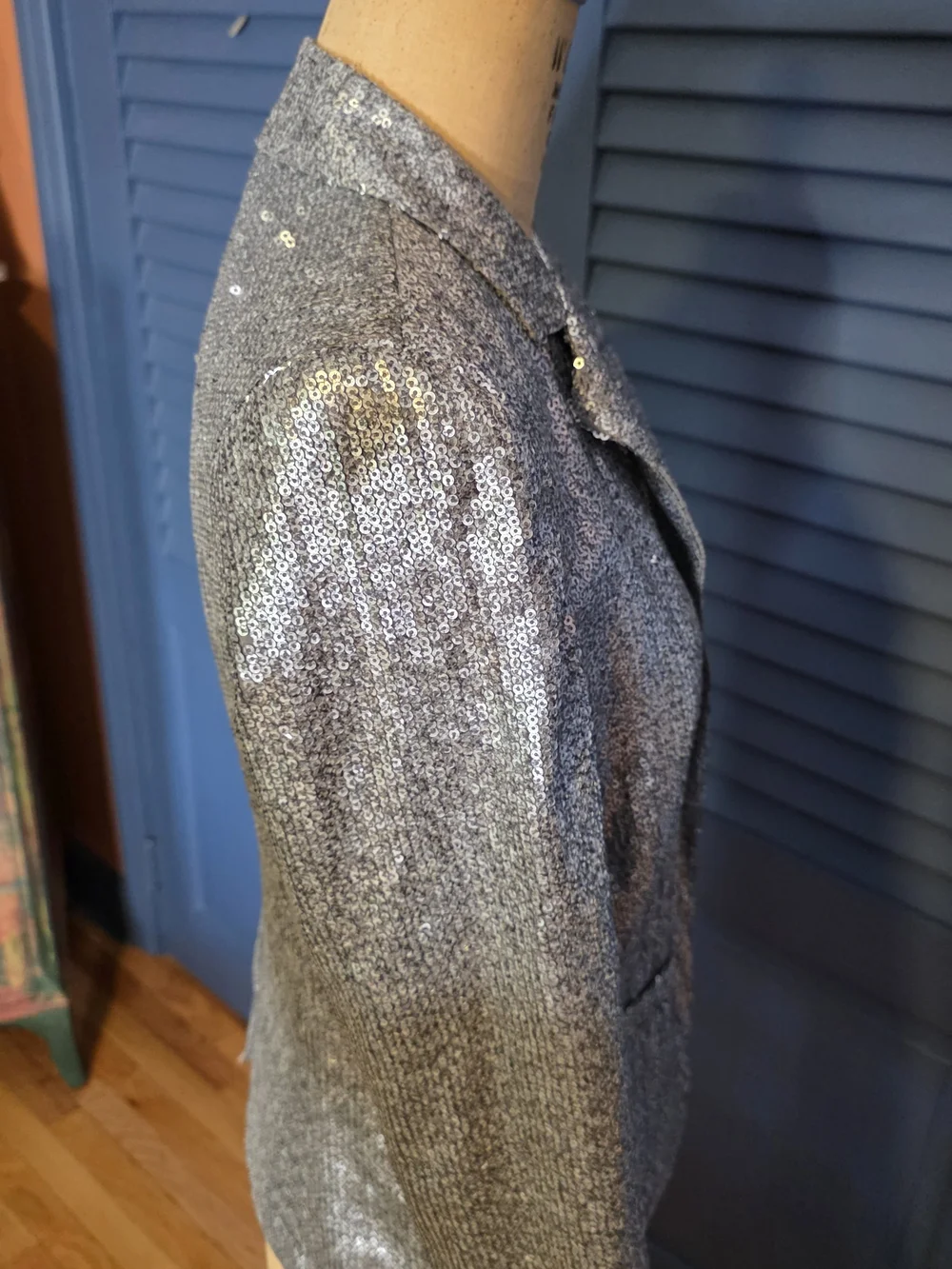 ✨ MICHAEL Michael Kors Silver Sequin Blazer Jacket -